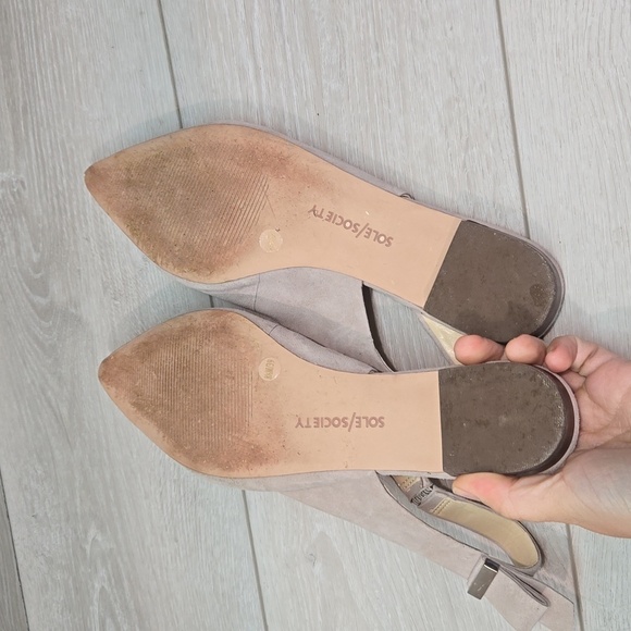 Sole Society Women Anthropologie Rhyes Leather The Pointed Toe flats shoes 8.5M - Picture 9 of 11